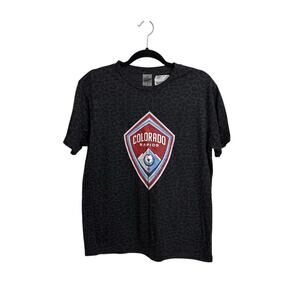 Gameday Couture T-Shirt Womens Small Dark Gray Leopard Colorado Rapids MLS NWT